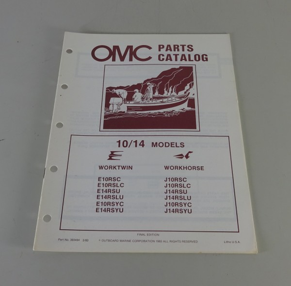 Teilekatalog OMC Evinrude / Johnson Outboards 10 / 14 PS Models Stand 03/1983