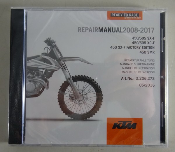 Werkstatthandbuch KTM 450/505 SX-F / KTM 450/505 XC-F Bj 2008-2017 Stand 05/2016