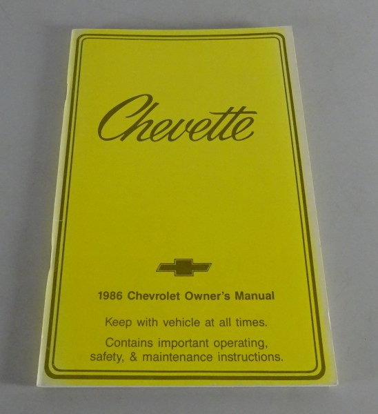 Owner´s Manual / Handbook Chevrolet Chevette Stand 1986