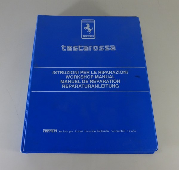 Werkstatthandbuch / Reparaturanleitung Ferrari Testarossa ab 1984