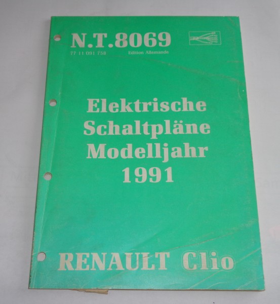 Werkstatthandbuch / Elektrische Schaltpläne Renault Clio Modelljahr 1991