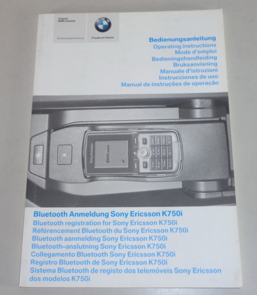 Betriebsanleitung BMW Bluetooth Anmeldung Sony Ericsson K750i von 07/2005