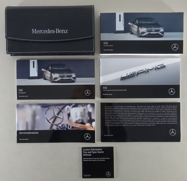 Styrelsemappa + Instruktionsbok Mercedes Benz EQS Type V 297 + AMG från 2021