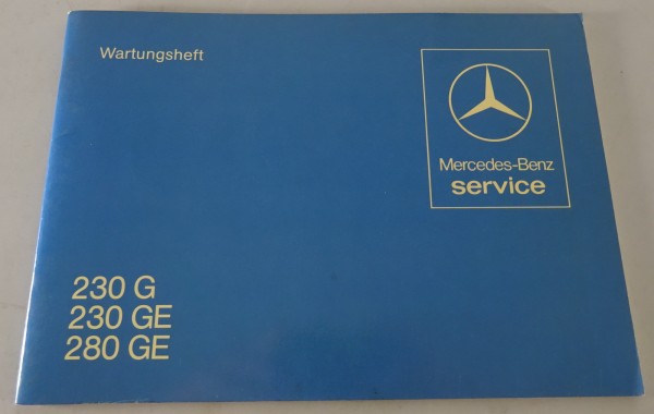 Scheckheft blanko Mercedes-Benz G-Klasse W460 230 G / 230GE / 280 GE Stand 1982