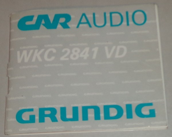 Betriebsanleitung Grunding Autoradio WKC 2841 VD