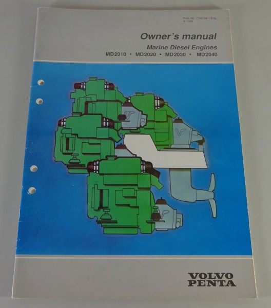 Betriebsanleitung Volvo Penta MD2010 / MD2020 / MD2030 / MD2040 Englisch 04/1994
