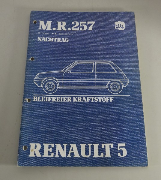 Werkstatthandbuch Renault 25 Bleifreier Kraftstoff Auspuffanlage Stand 07/1985