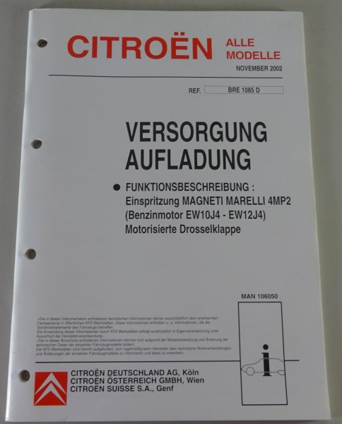 Werkstatthandbuch Citroen Alle Modelle Einspritzung Magneti Marelli 4MP2 11/2002