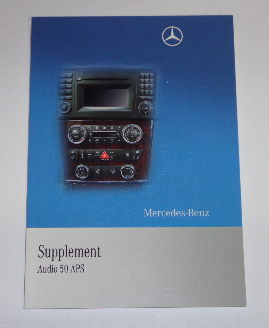 Owner's Manual Supplement Mercedes Benz SLK R171 Audio 50 APS Stand 11/2009 PKBuch