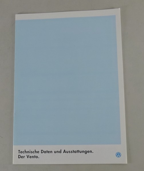Prospekt VW Vento Technische Daten und Ausstattungen von 08/1993