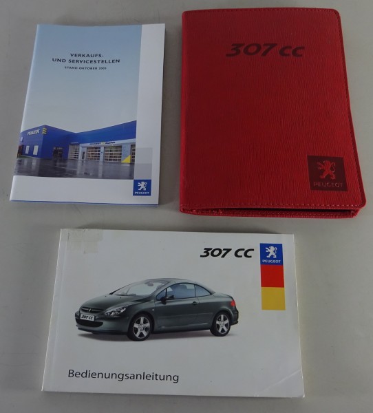 Bordmappe mit Betriebsanleitung / Handbuch Peugeot 307 CC Cabrio Stand 08/2003