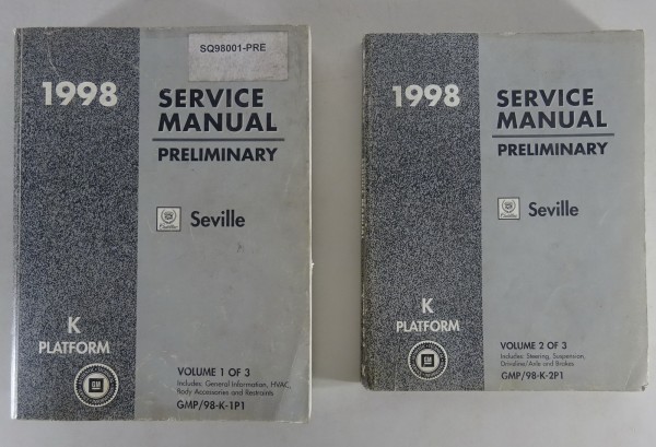 Workshop Manual / Preliminary Repair Manual Cadillac Seville Stand 12/1997