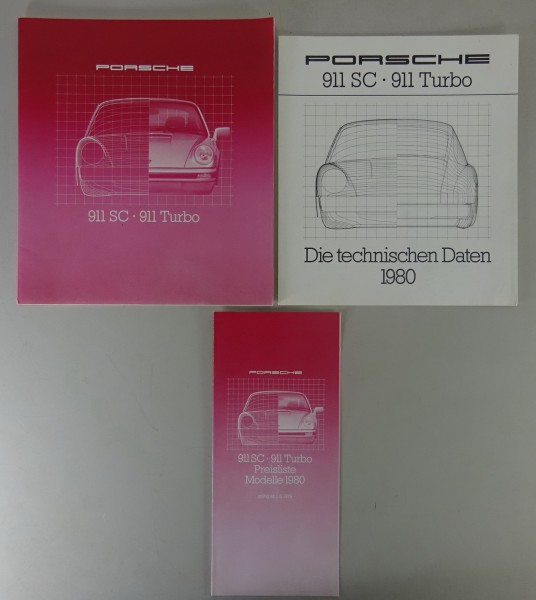 Prospekt Konvolut Porsche 911 SC & 930 Turbo G-Modell Modelljahr 1980
