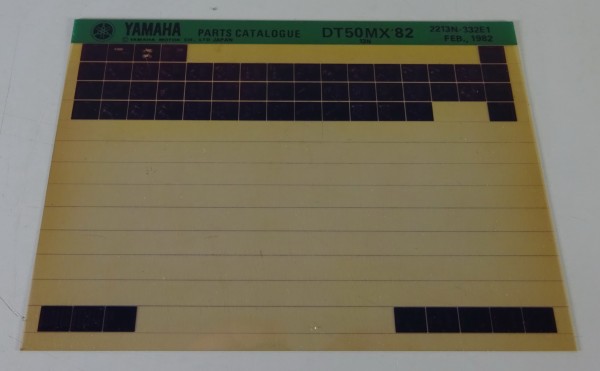 Microfich Parts Catalogue / Ersatzteilkatalog Yamaha DT 50 MX 82 Stand 02/1982