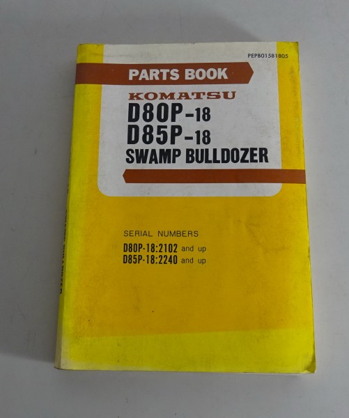 Parts Catalogue / Teilekatalog Komatsu Sumpfbulldozer D80-18 / D85P-18 von 1984