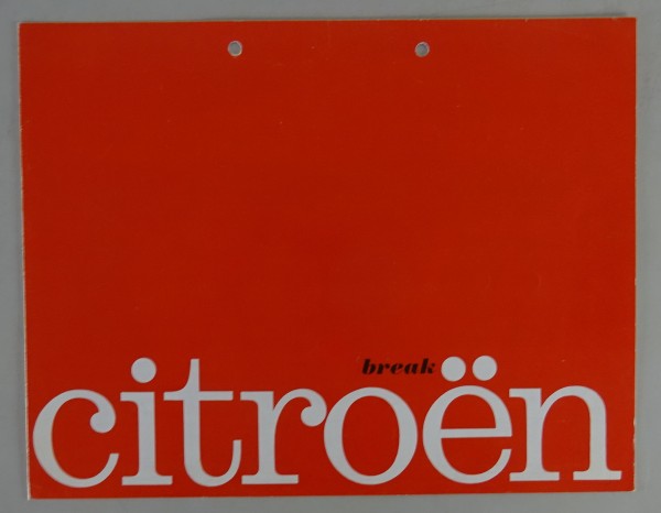 Prospekt / Broschüre Citroen ID 19 / DS 19 Break von 01/1963 auf deutsch