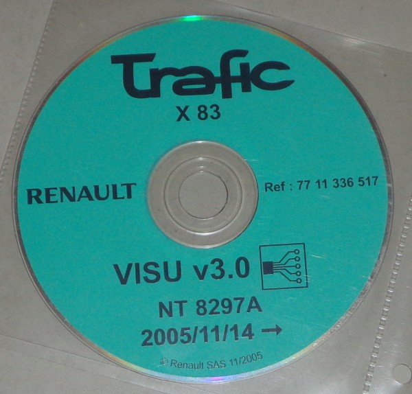 Werkstatthandbuch Elektrik / Schaltpläne auf DVD Renault Trafic X83 - 11/2005