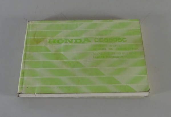 Betriebsanleitung / Owner´s Manual Honda CB 650 SC Stand 1984