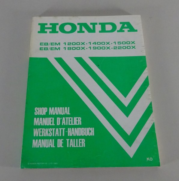 Werkstatthandbuch / Workshop Manual Honda Generator EB / EM 1200X - 2200X '1983