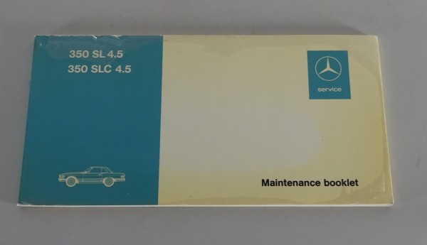 Maintenance Booklet Mercedes-Benz R107 / C107 without entries from 06/1972