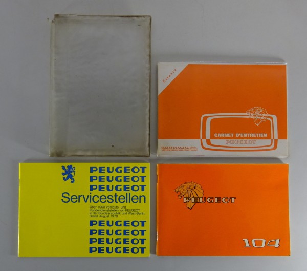 Bordmappe + Betriebsanleitung / Handbuch Peugeot 104 Stand 09/1978