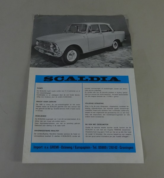 Brochure Moskvitch / Scaldia 1400 / 1426 / 1433 vanaf Bouwjaar 1978