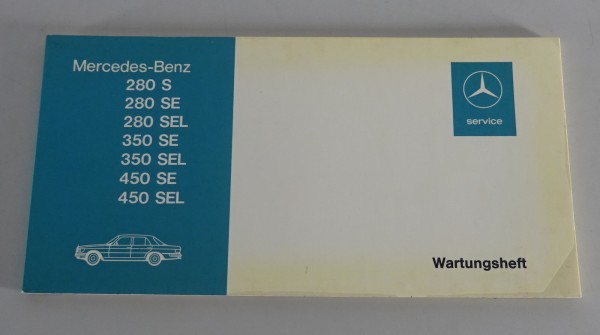 Scheckheft Mercedes-Benz W116 280 / 350 / 450 S SE SEL blanko Stand 01/1974