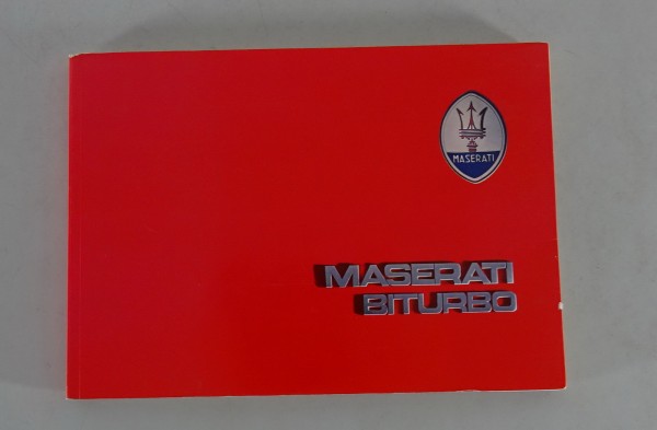 Betriebsanleitung / Handbuch Maserati Biturbo Stand 11/1983