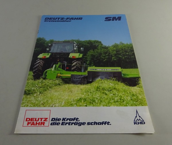 Prospekt / Broschüre Deutz-Fahr Scheibenmäher SM 35, 40 /F/CR, 55 /F von 03/1986
