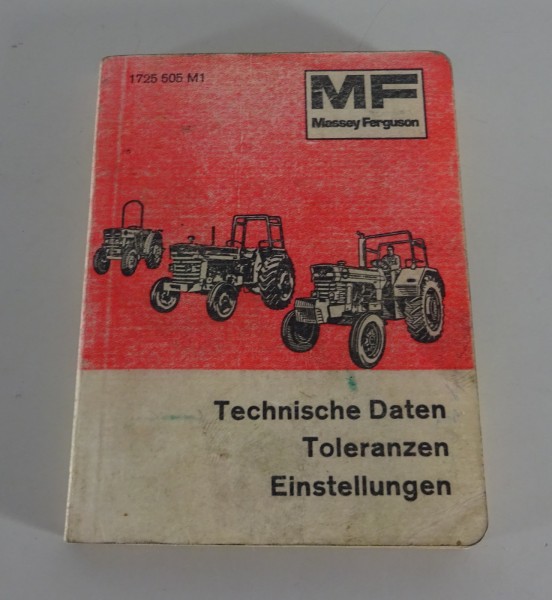 Tabellenbuch Massey Ferguson MF Traktoren inkl. Allrad-Varianten