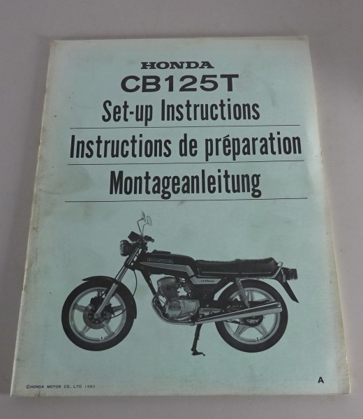 Montageanleitung / Set Up Manual Honda CB 125 T Baujahr 1980