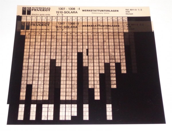 Microfich Werkstatthandbuch Talbot Solara 1510 von 04/1983