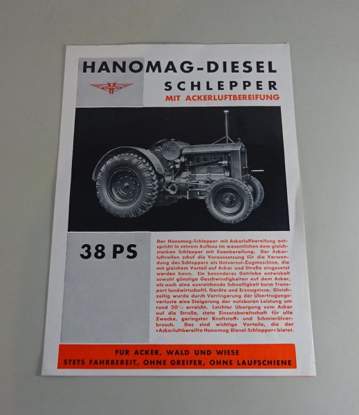 Prospekt / Broschüre AR 38 Dieselschlepper Stand 1937