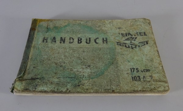 Betriebsanleitung / Handbuch Heinkel Tourist Roller 175ccm 103 A-2 Stand 07/1961