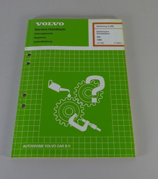 Werkstatthandbuch / Elektrische Schaltpläne Volvo 480 - Baujahr 1990 Stand 07/89