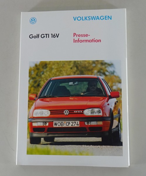 Pressemappe VW Golf 3 / III GTI 16V von 10/1992