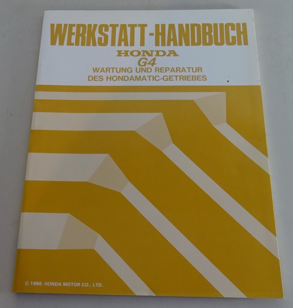 Werkstatthandbuch Honda G4 Automatik Wartung und Reparatur Stand 12/1986