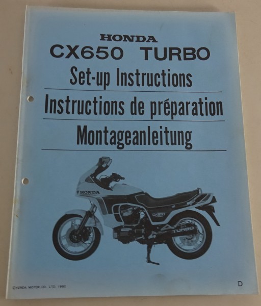 Montageanleitung / Set Up Manual Honda CX 650 Turbo Stand 1982