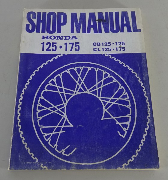 Workshop Manual / Repair Manual Honda CB 125 / CL 125 / CB 175 / CL 175 1976