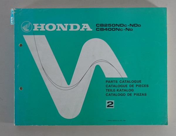 Teilekatalog / Parts List Honda CB 250 / 400 N + ND Stand 1983