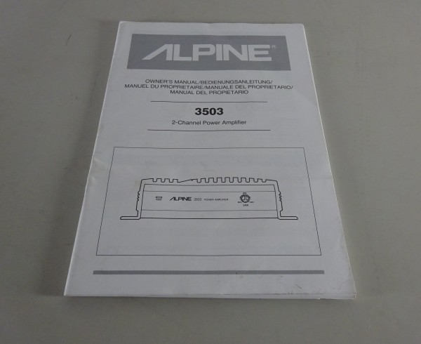 Betriebsanleitung / Handbuch Alpine Autoradio 3503