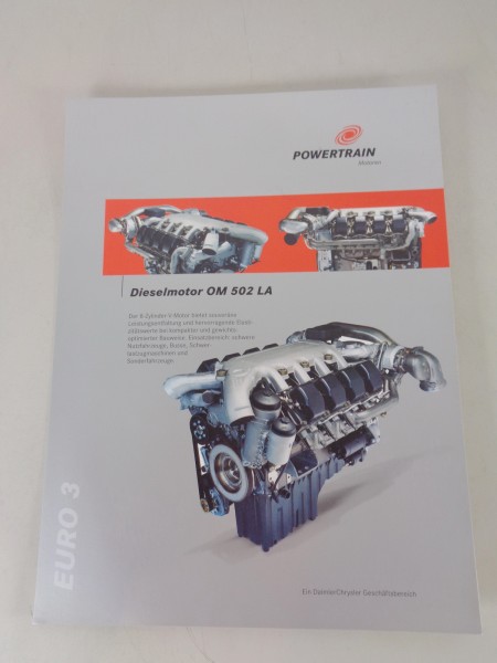 Prospektblatt Daimler Chrysler Powertrain Dieselmotor OM 502 LA