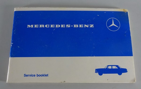 Service Booklet Mercedes-Benz W189 / W110 / W111 / W112 / R198 / R113 Pagoda