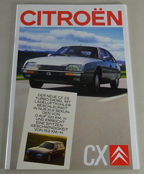 Prospekt / Broschüre Citroen CX | Der neue CX 25 Turbo-Diesel Stand 07/1987