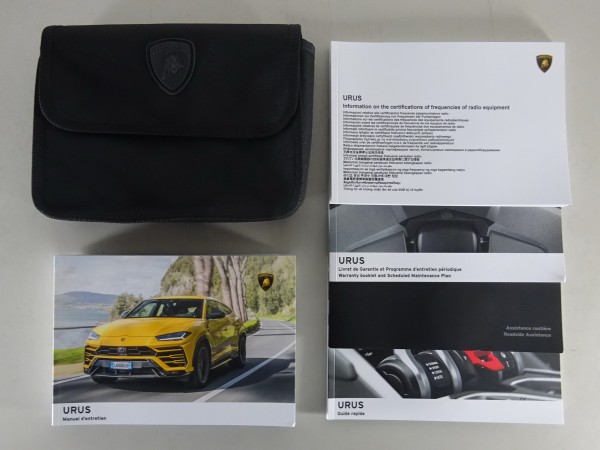 Dossier de bord + manuel d'utilisation Lamborghini Urus Mise à jour 01/2021