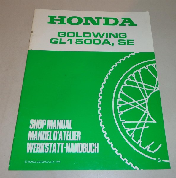 Werkstatthandbuch Ergänzung Workshop Manual Supplement 1994 Honda Goldwing GL 1500 A SE