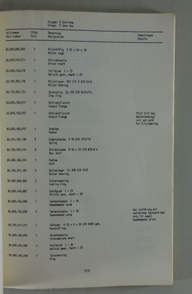 Teilekatalog / Ersatzteilliste Büssing Konsul 11 Omnibus