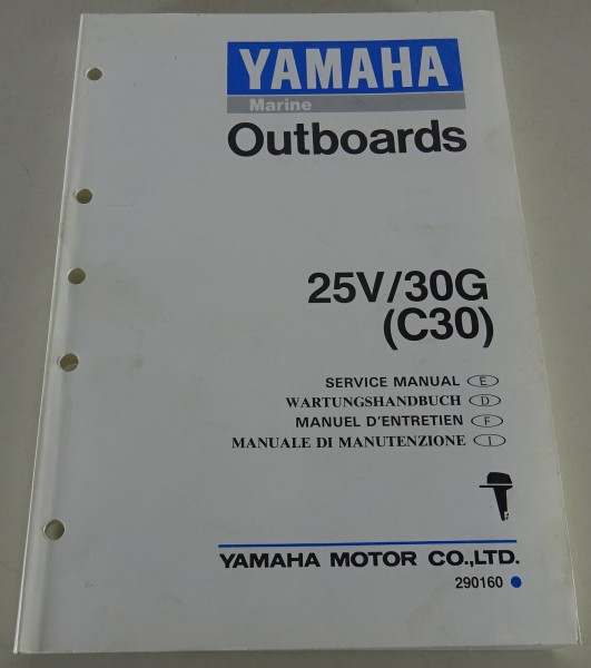Werkstatthandbuch / Wartungsanleitung Yamaha Außenborder 25V / 30G (C30) 1992