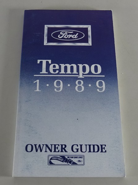 Owner´s Manual / Handbook Ford Tempo Stand 1989