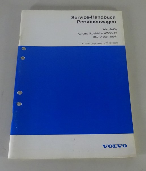 Werkstatthandbuch Volvo 850 Automatikgetriebe AW 50-42 Diesel ab Baujahr 1997